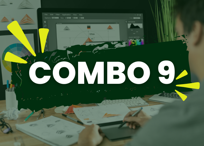Combo 9 – Canva Básico + Photoshop para Iniciantes + CorelDRAW